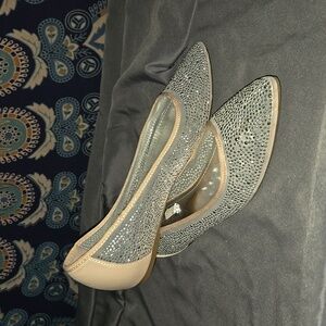 Jennifer Lopez silver sparkling & pink 6.5